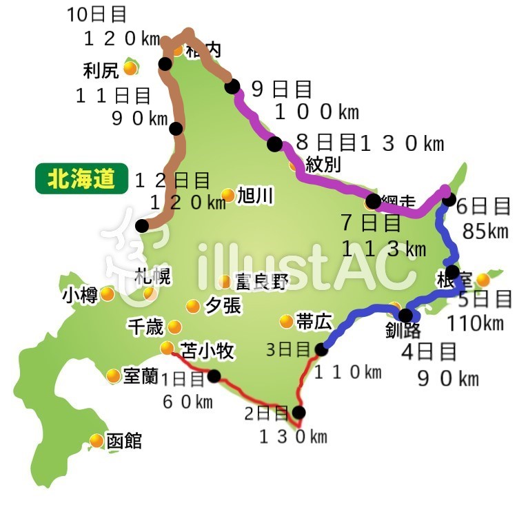 北海道自転車１周走行記録１０～１２日目。