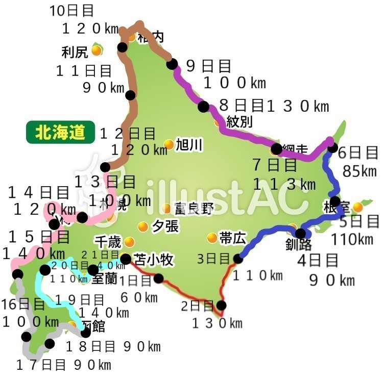 北海道自転車１周旅走行記録⑦