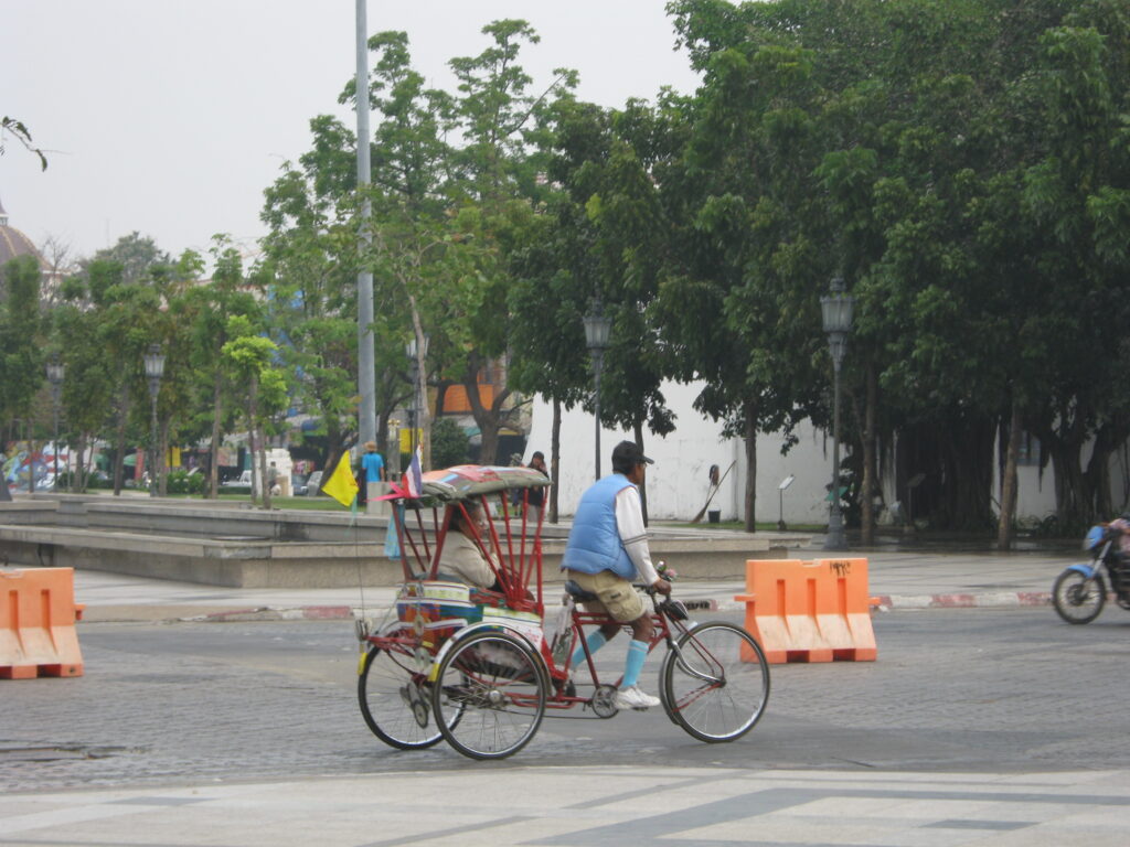 自転車タクシー。