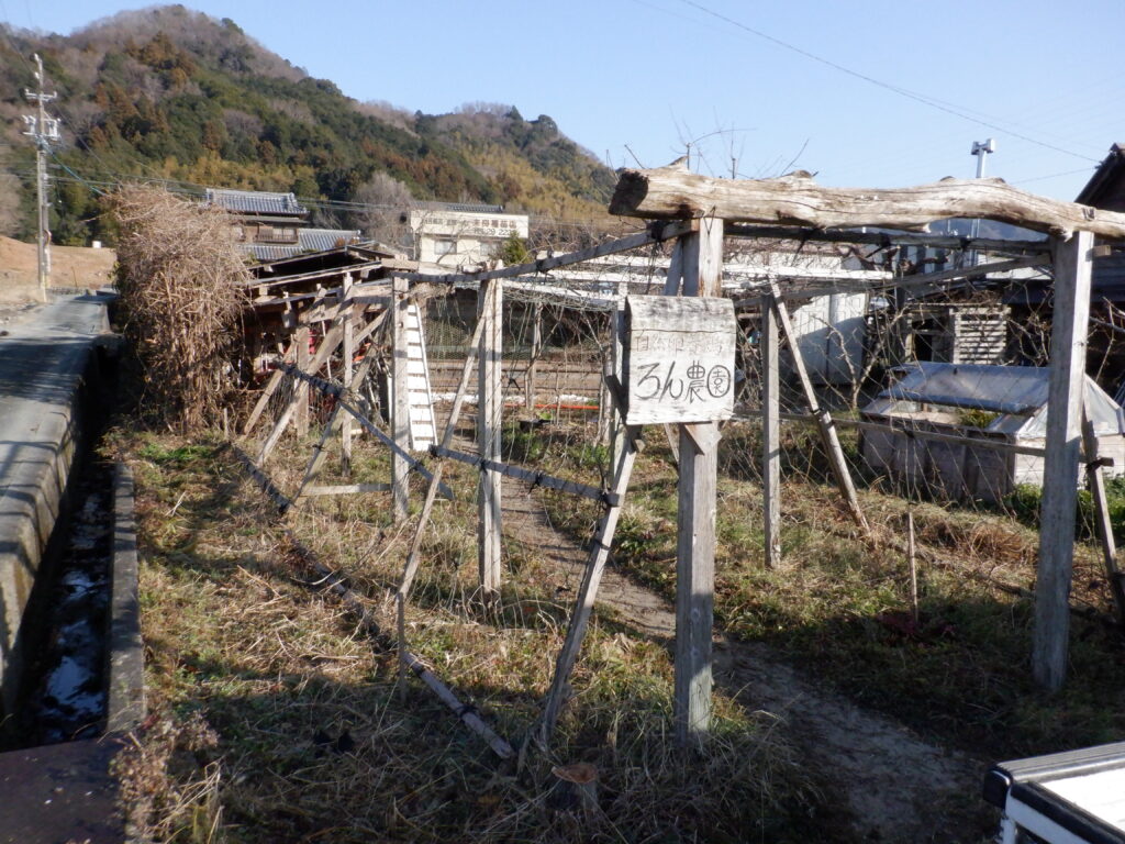 以前の木製パーゴラ。